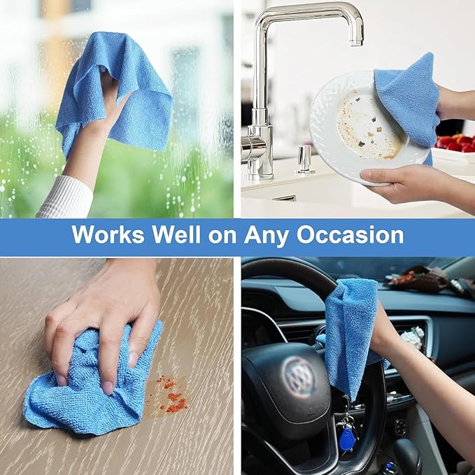 Microfiber Kitchen Towel Roll (25x25 cm) - Reusable Cleaning Cloths