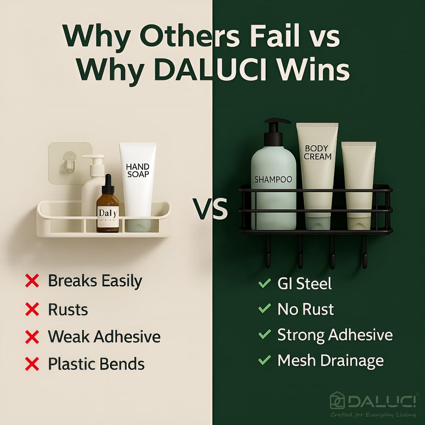 Self Adhesive Bathroom Shelf