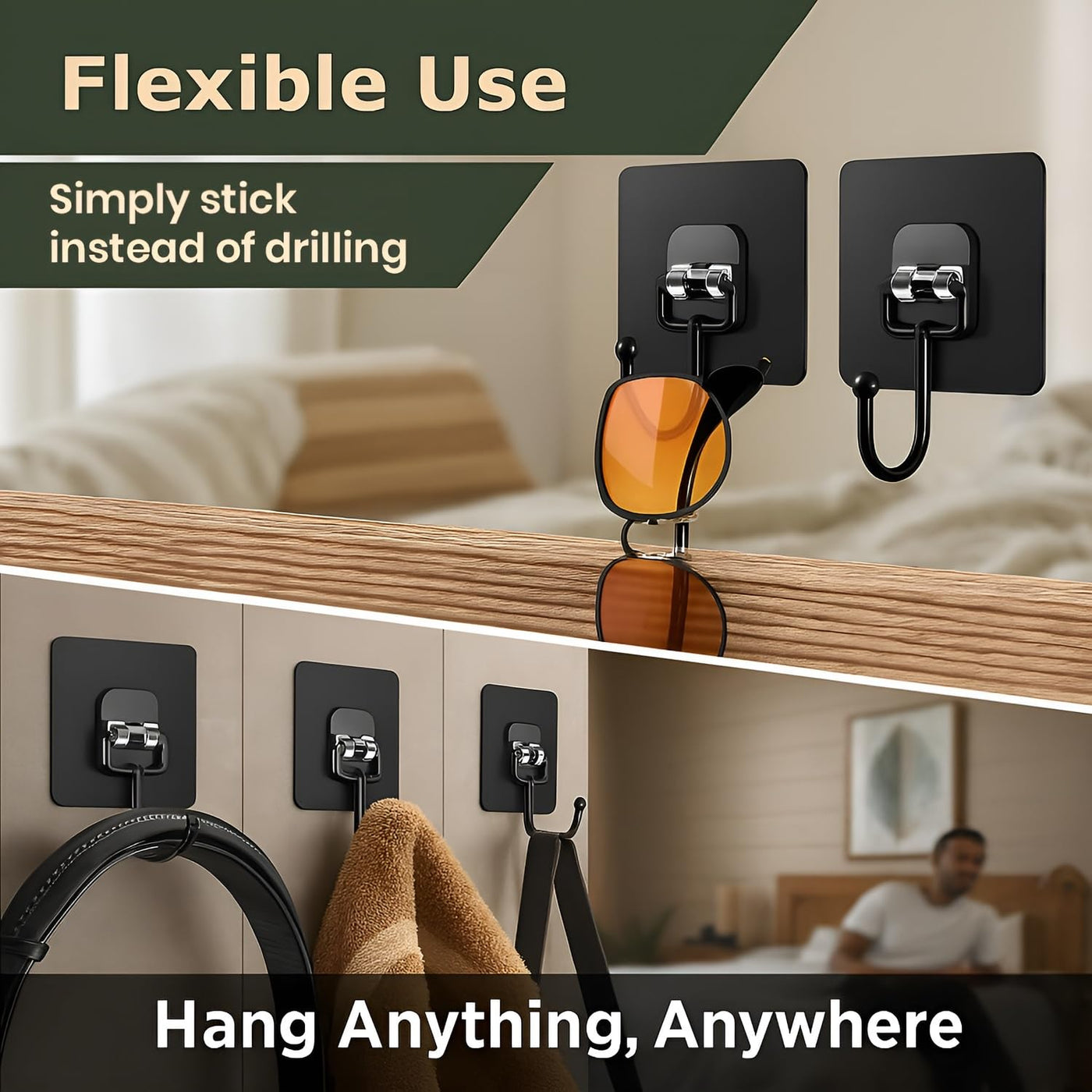 Long Hook / Big Hook- Black, Heavy Duty & Premium Quality
