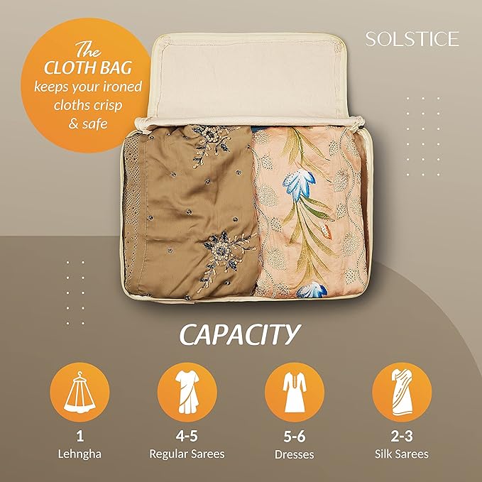 Daluci Cotton Canvas Clothes Storage Bags/Saree Covers
