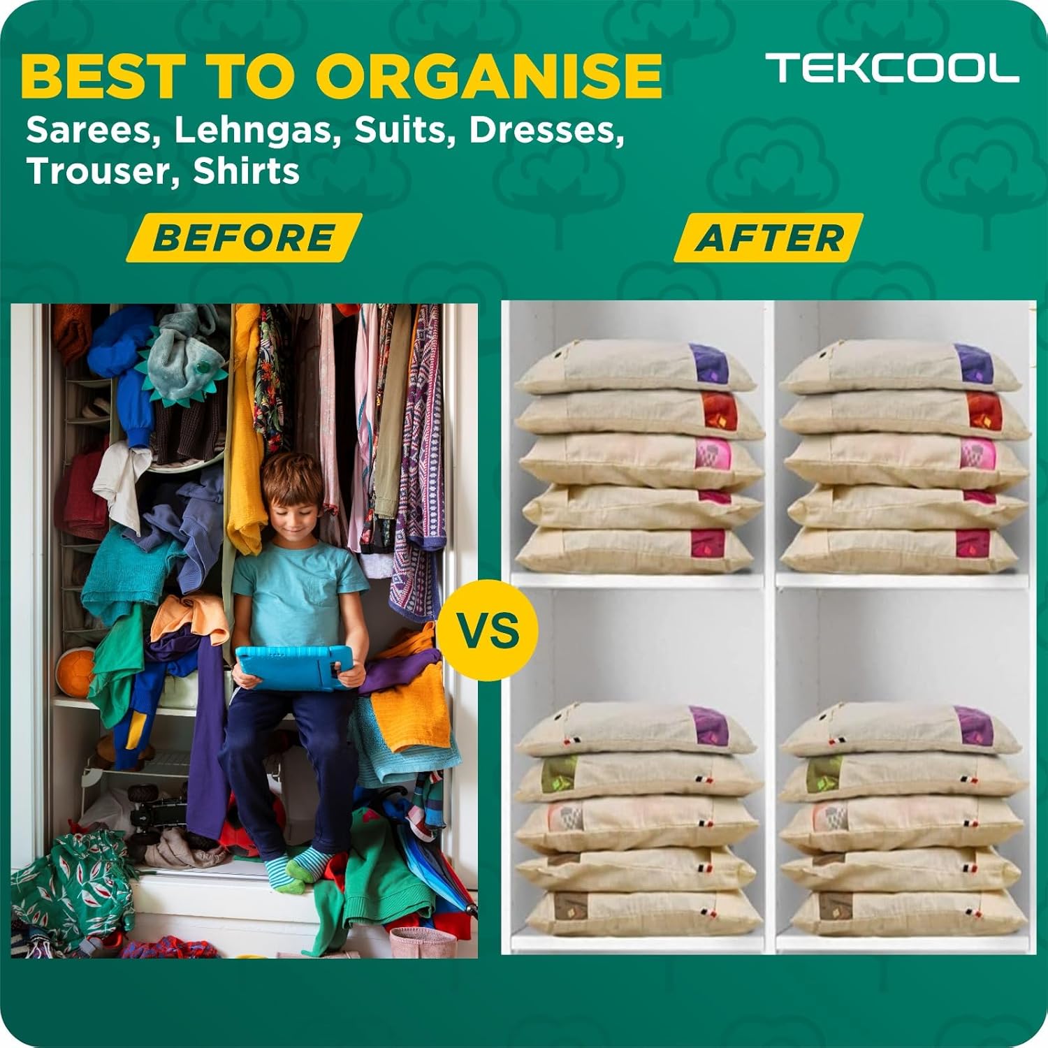 DALUCI Cotton Saree Cover