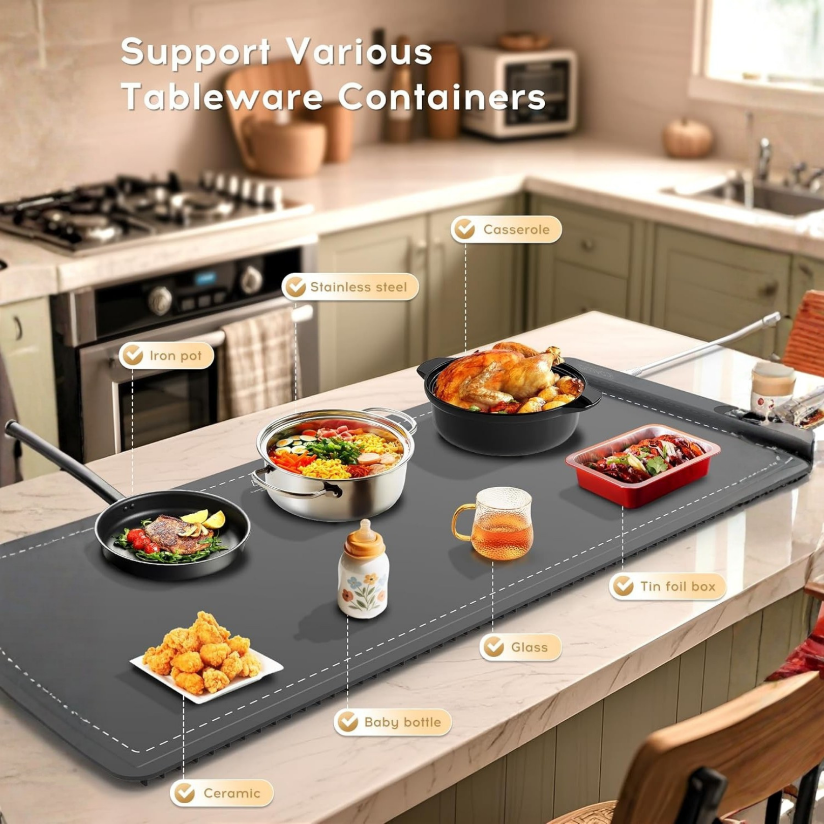 भोजन के लिए वार्मिंग मैट