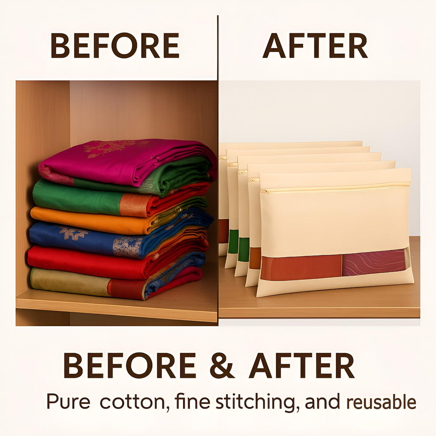 Cotton Saree Cover (Single)