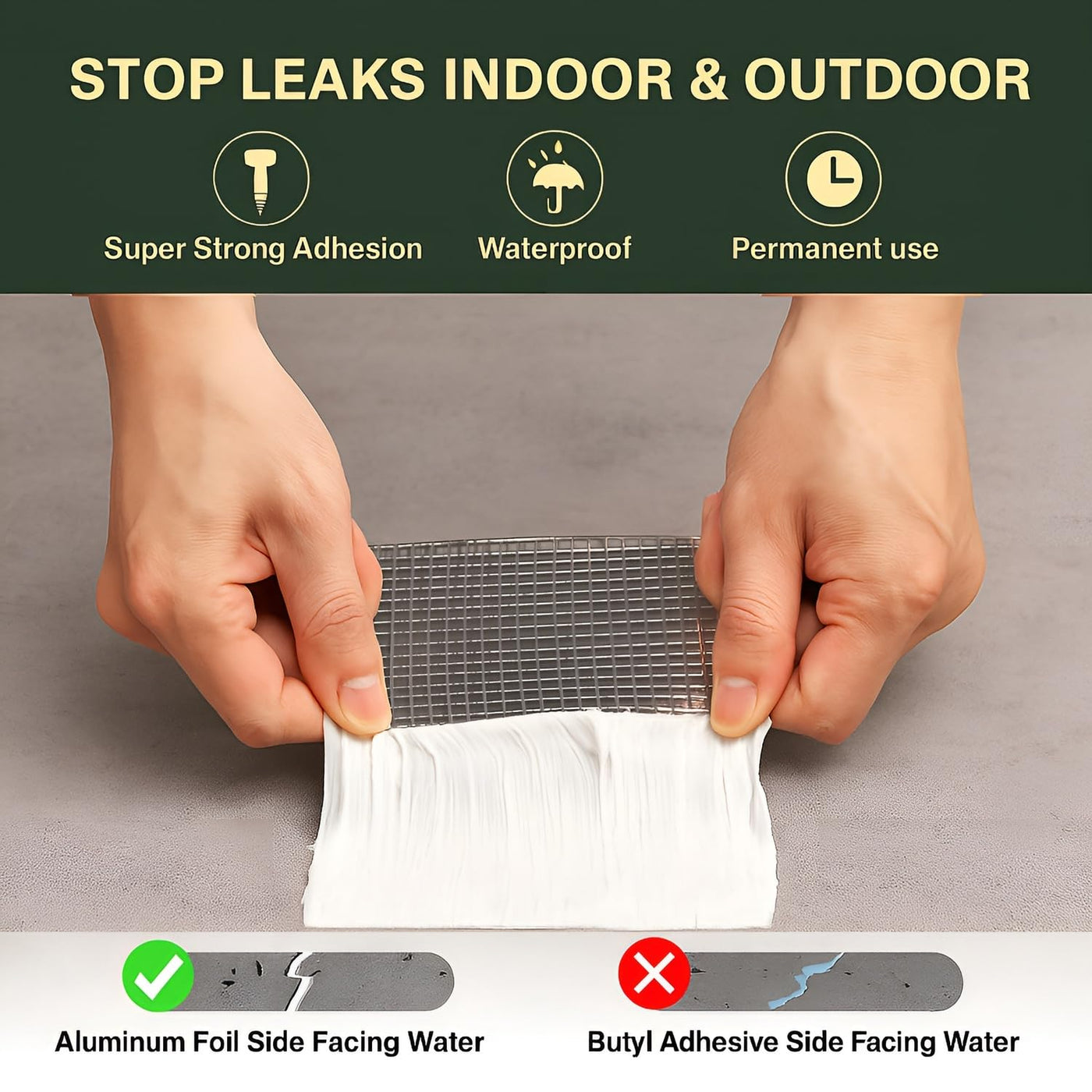 Waterproof Tape-10CM*5M,Heavy Duty & Premium Quality