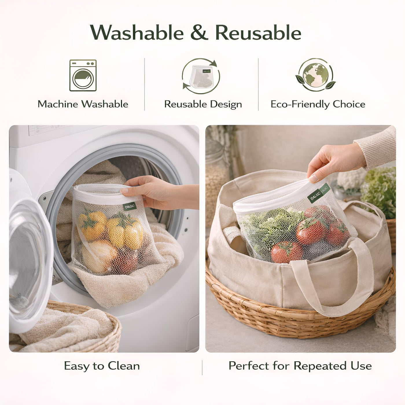 Reusable Fridge Storage Bags