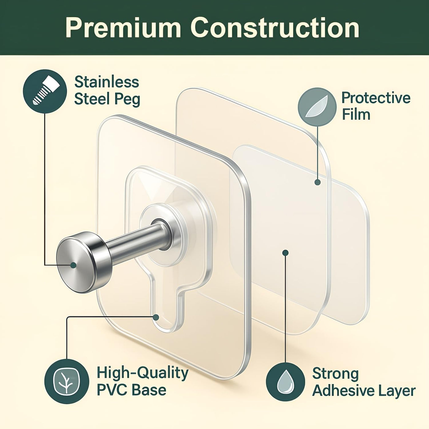 Photo Frame Hook- Self Adhesive Hooks