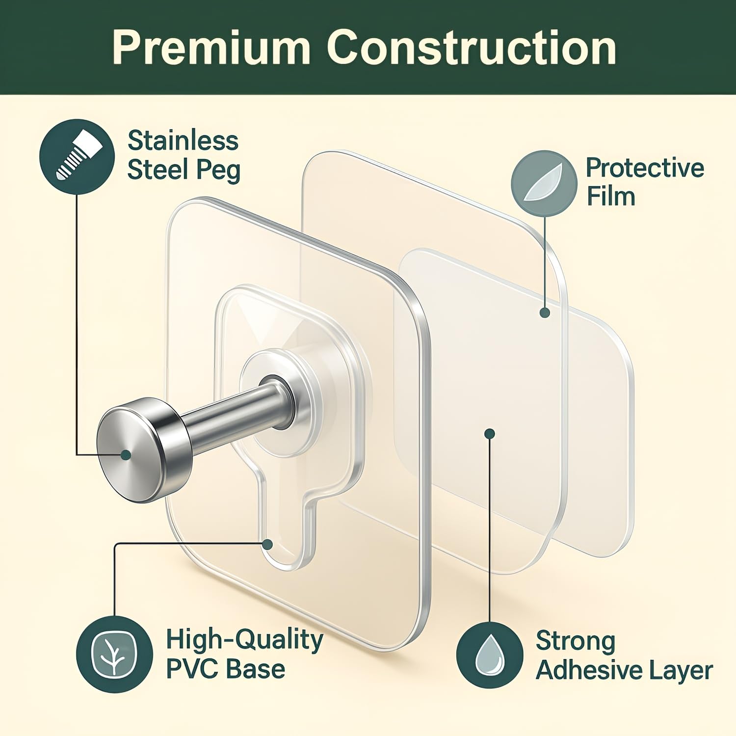 Photo Frame Hook- Self Adhesive Hooks