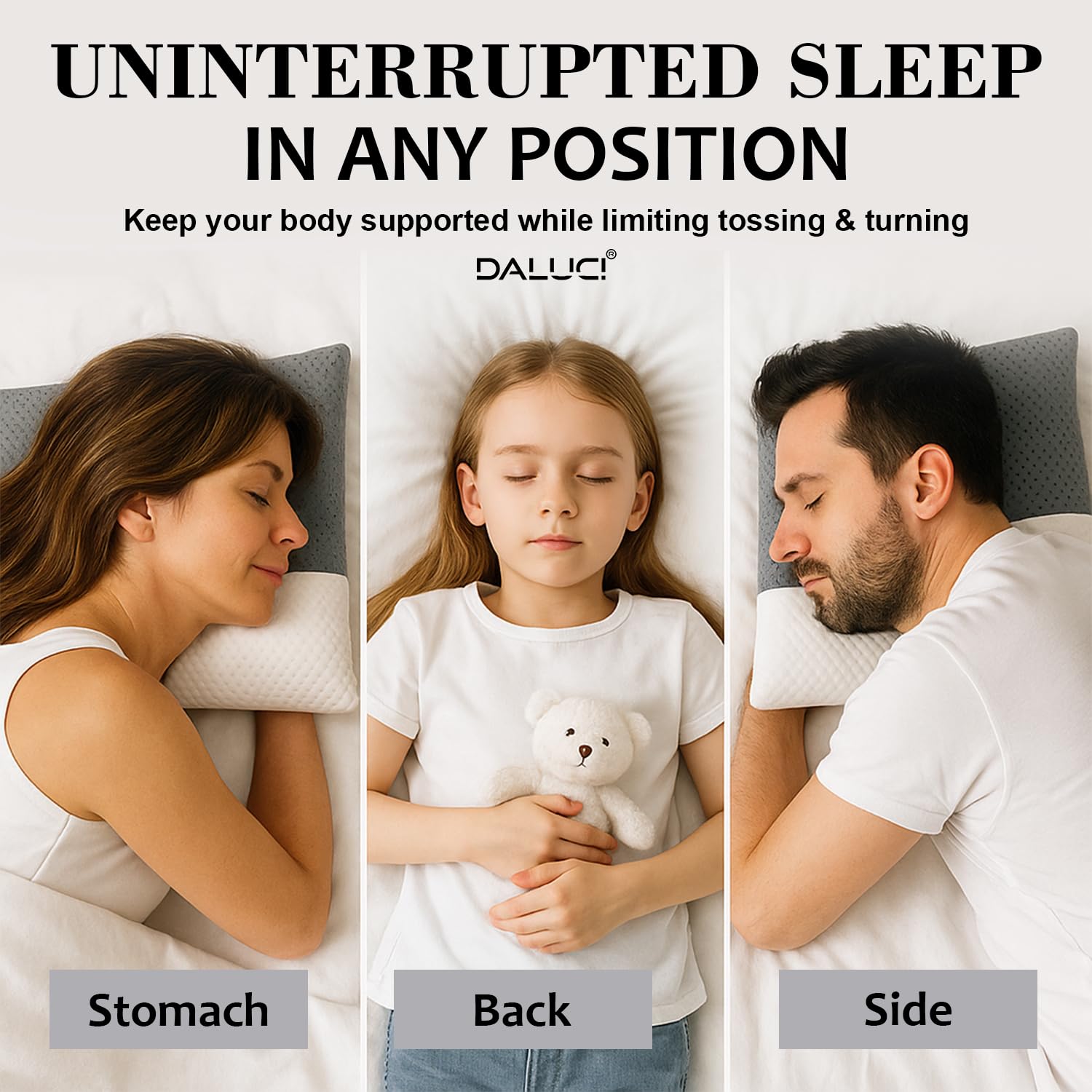 DALUCI कम्फर्ट सॉफ्ट स्लीपिंग पिलो