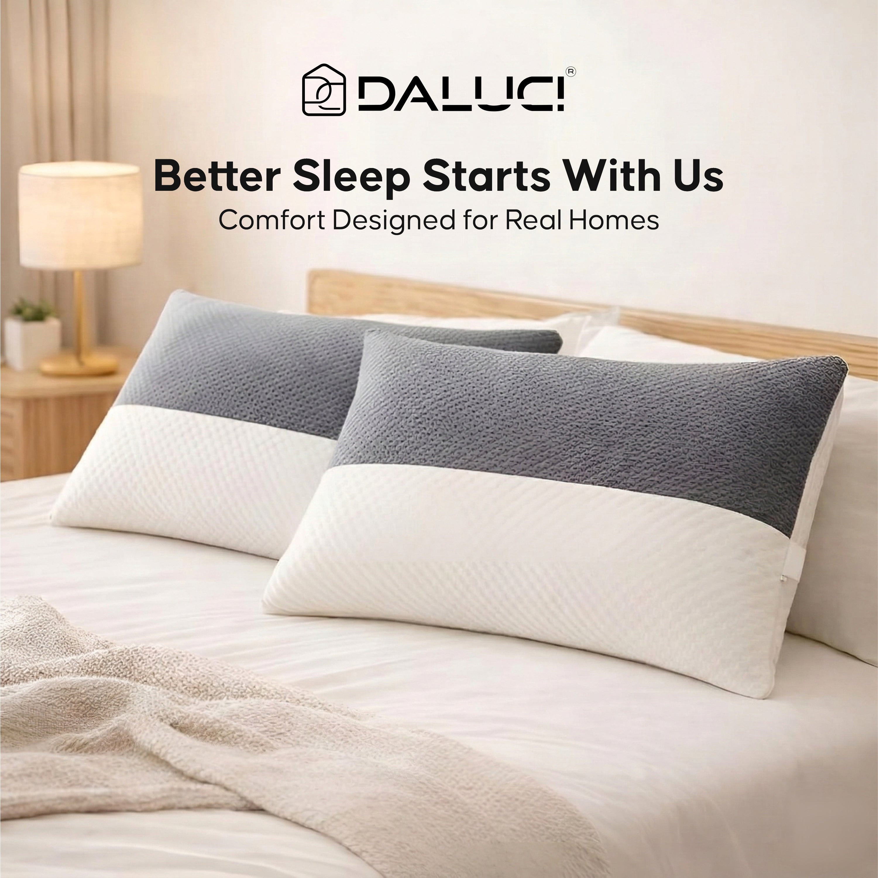 Hollow Fiber Pillow (27 x 16),Heavy Duty & Premium Quality