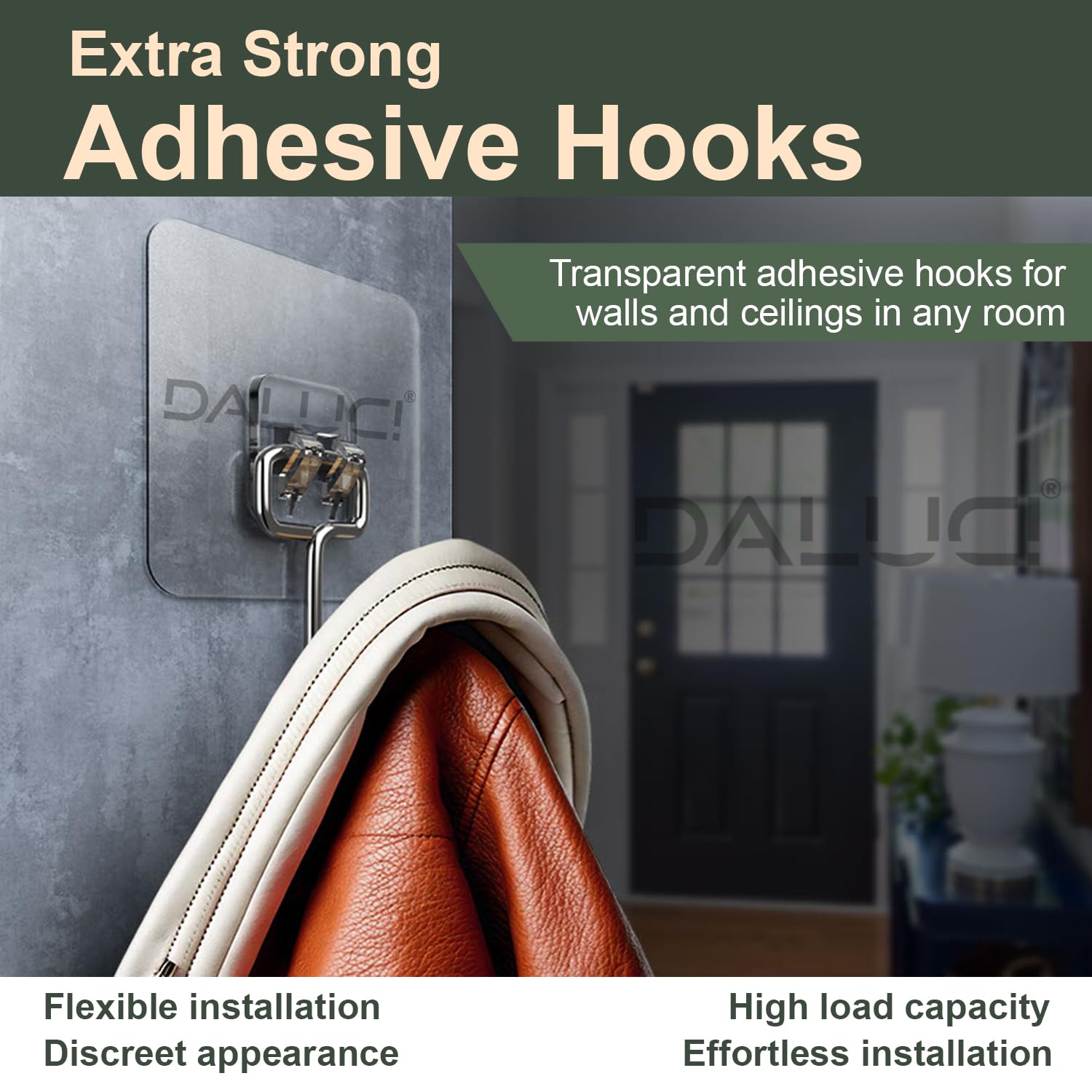 Long Hook / Big Hook- Transparent,Heavy Duty & Premium Quality.