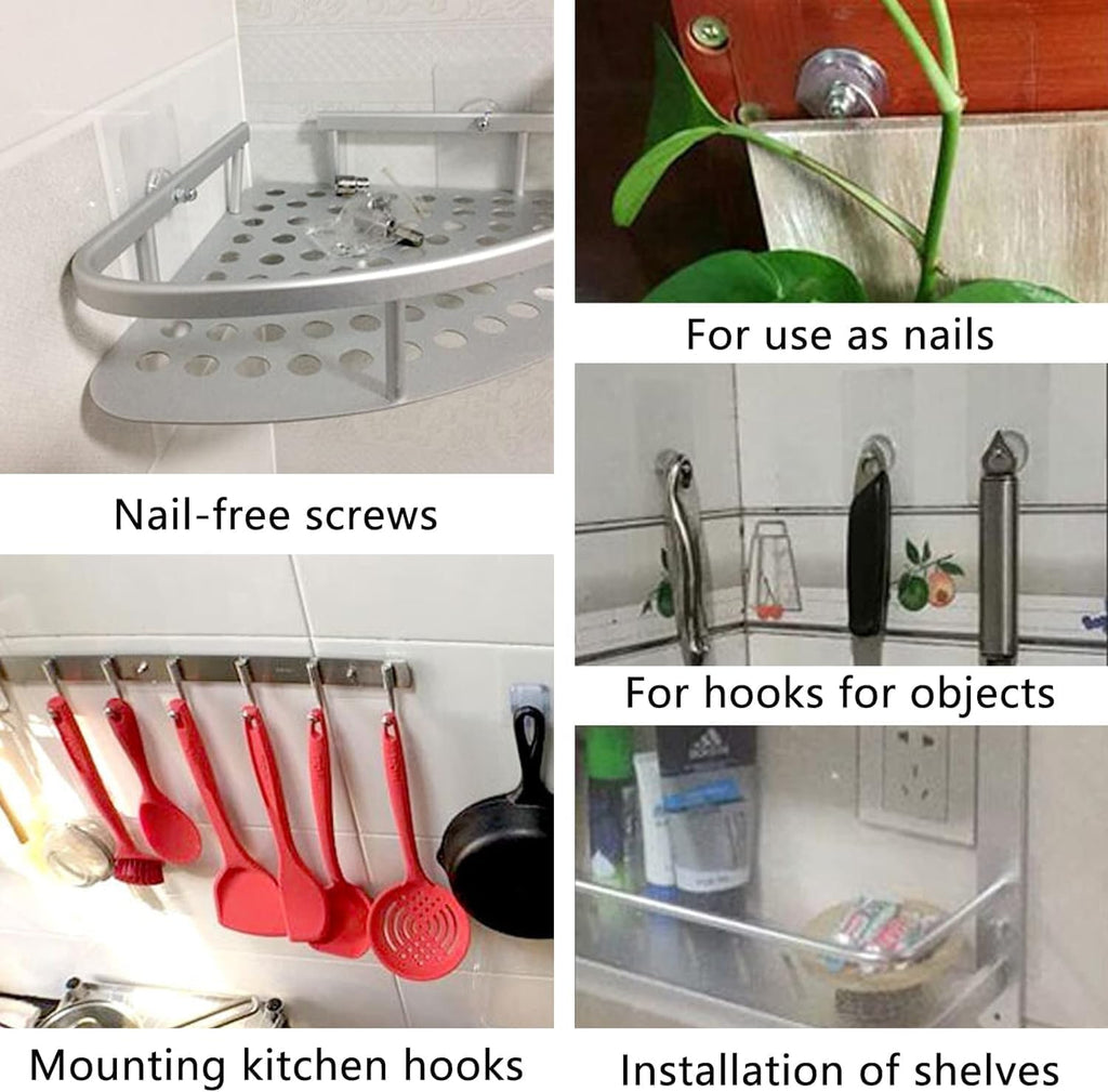 DALUCI Stainless Steel Adhesive Screw Hooks
