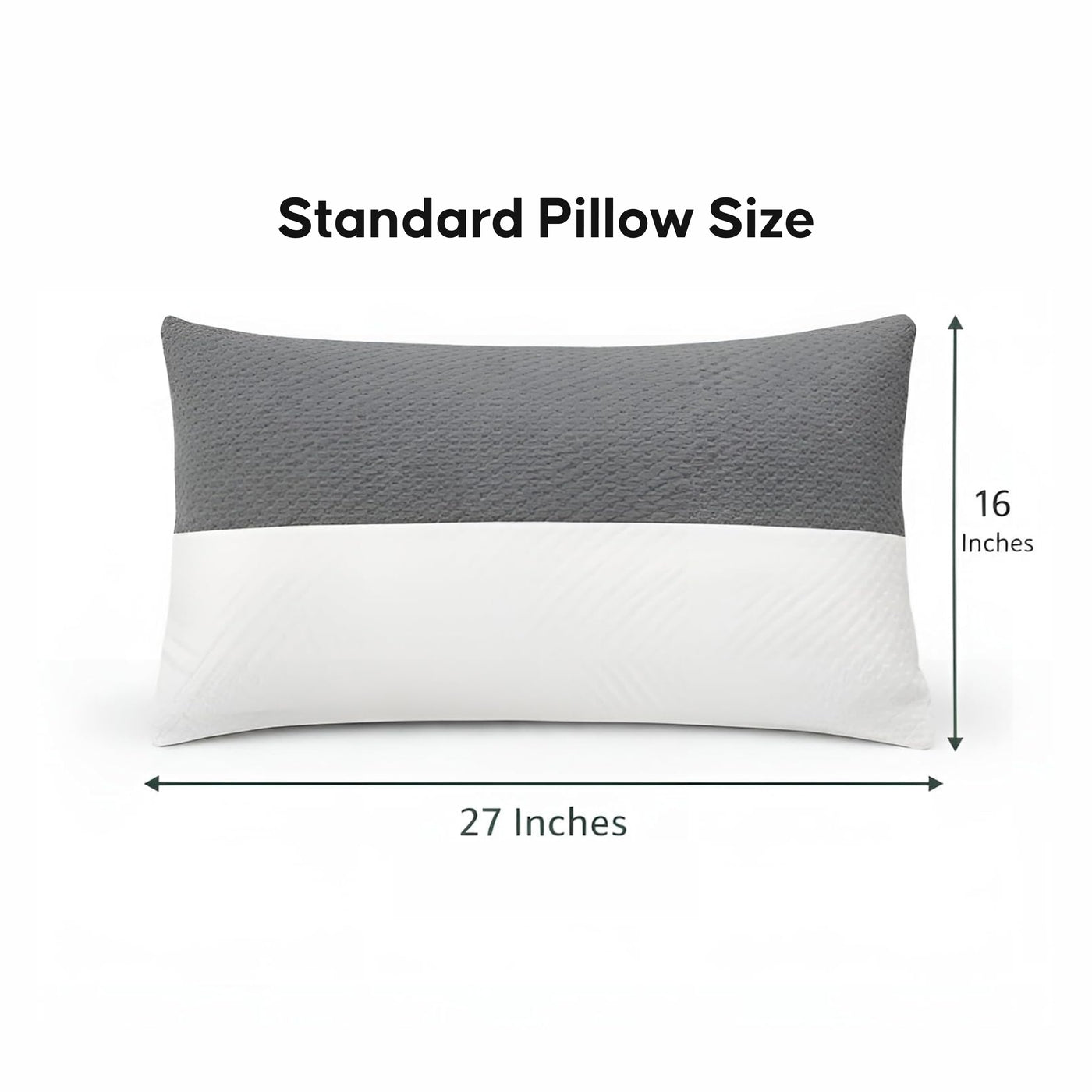 Hollow Fiber Pillow (27 x 16),Heavy Duty & Premium Quality