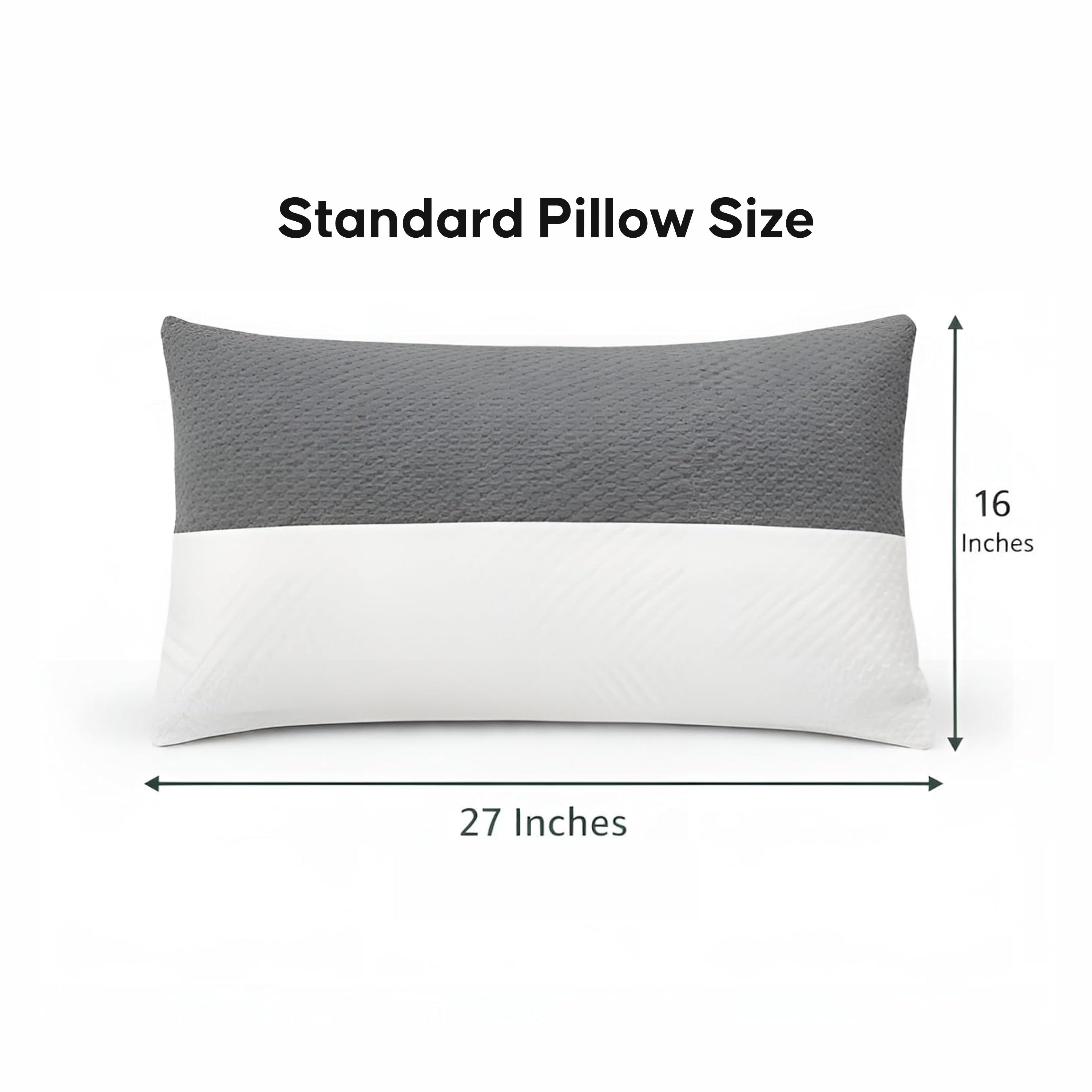 Hollow Fiber Pillow (27 x 16),Heavy Duty & Premium Quality