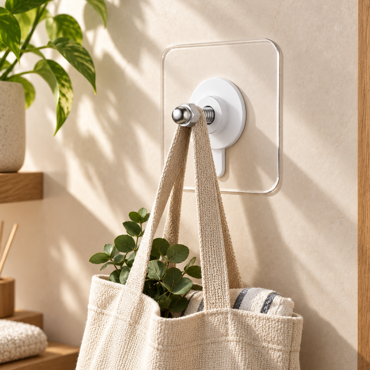 Adhesive Hooks for Hanging - Heavy Duty Wall Door Hooks