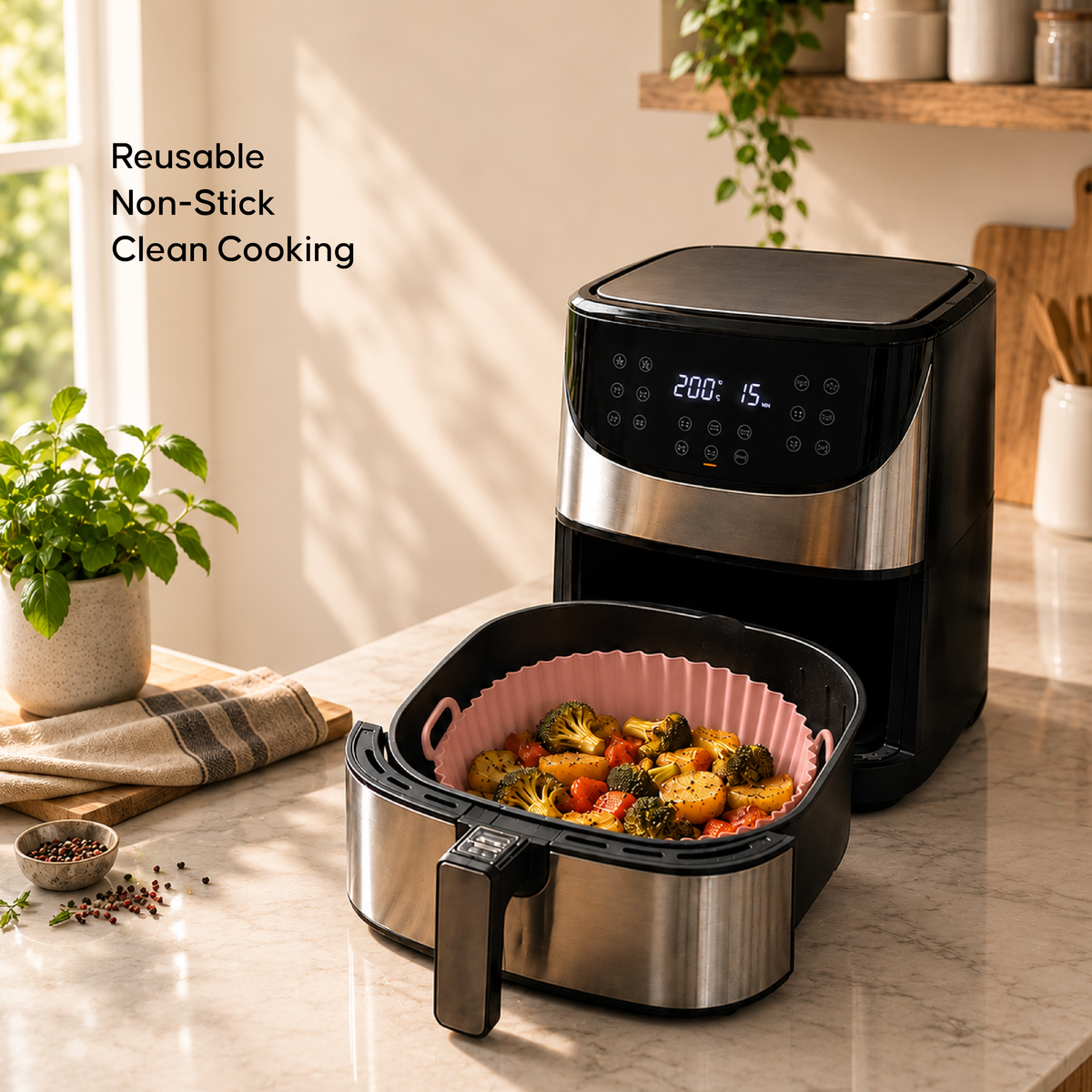 Air Fryer Liners - Disposable Non-Stick Parchment Sheets