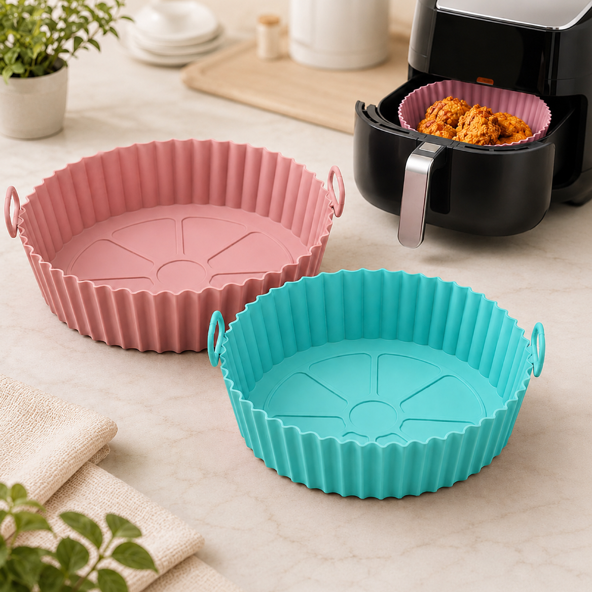 Air Fryer Liners - Disposable Non-Stick Parchment Sheets
