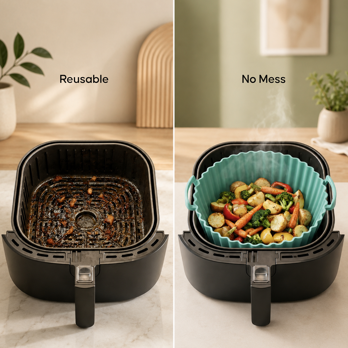 Air Fryer Liners - Disposable Non-Stick Parchment Sheets