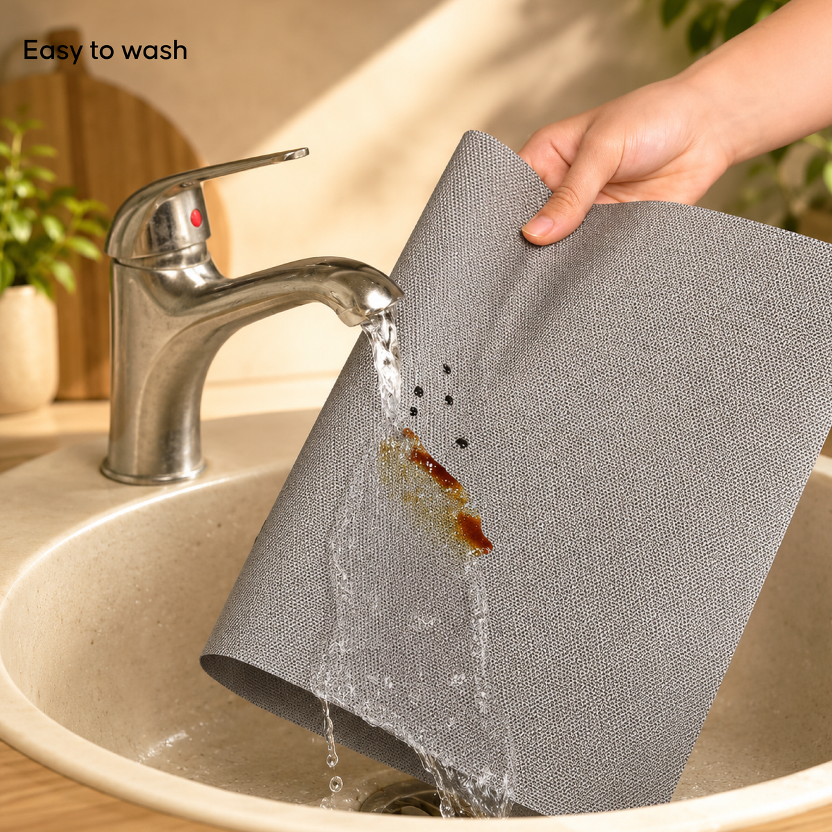 Anti Slip Fridge Mat/Shelf Liner - Clear, Waterproof & Washable