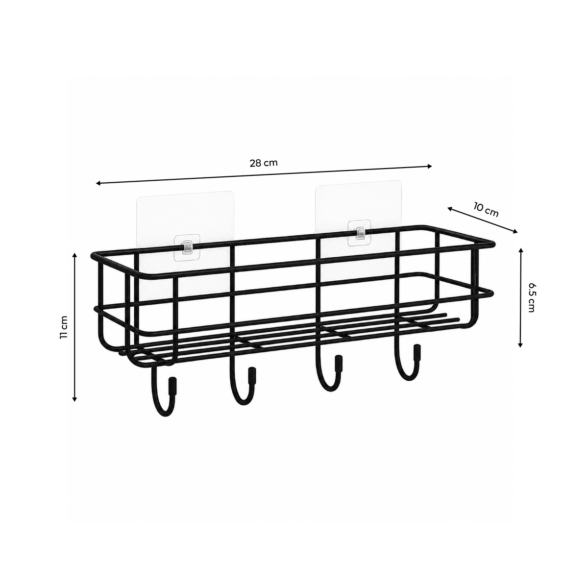 Self-Adhesive Bathroom Shelf - No Drill Wall Mount Storage Rack