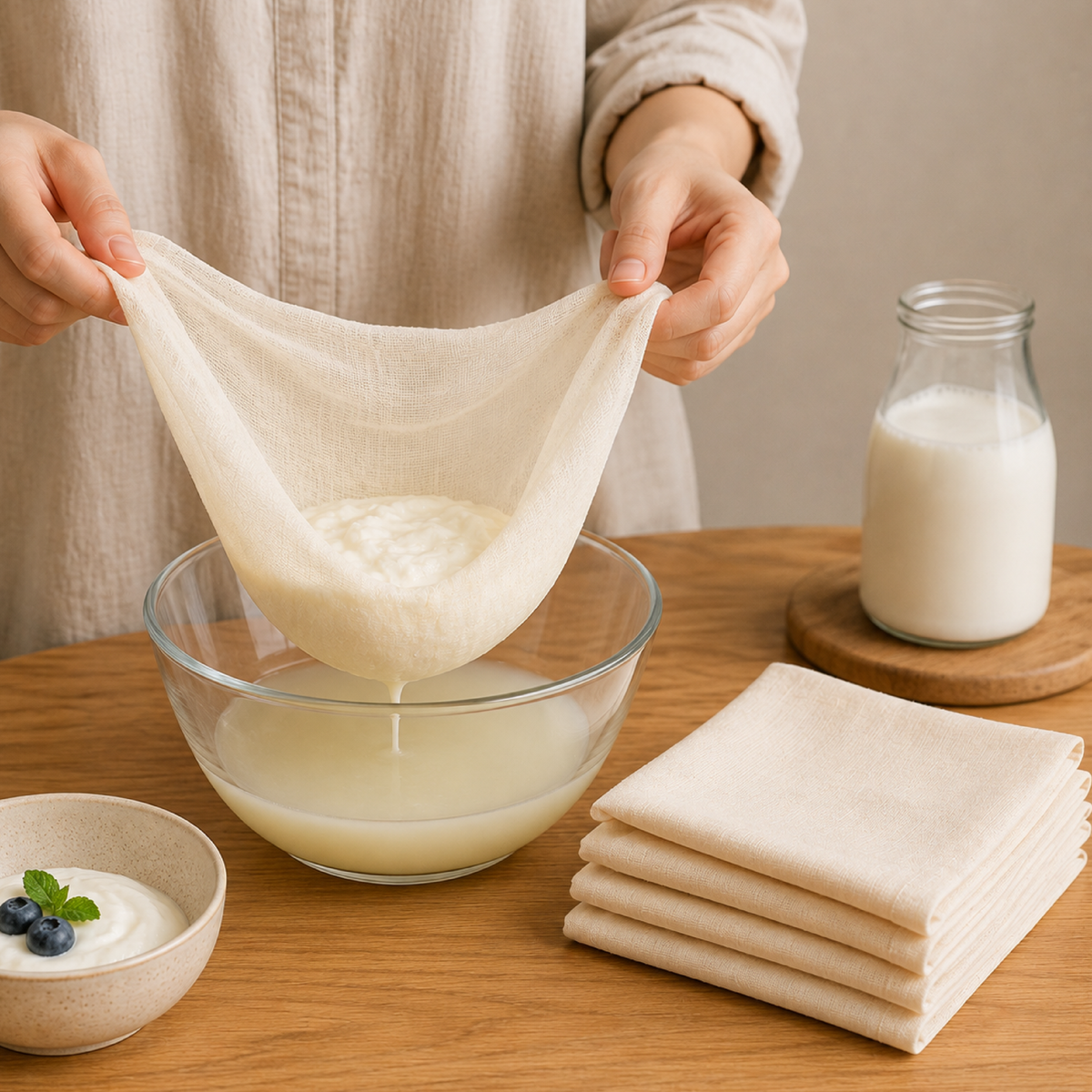 Muslin Cheese Cloth (20x20 Inch) - Reusable Cotton Straining Cloth