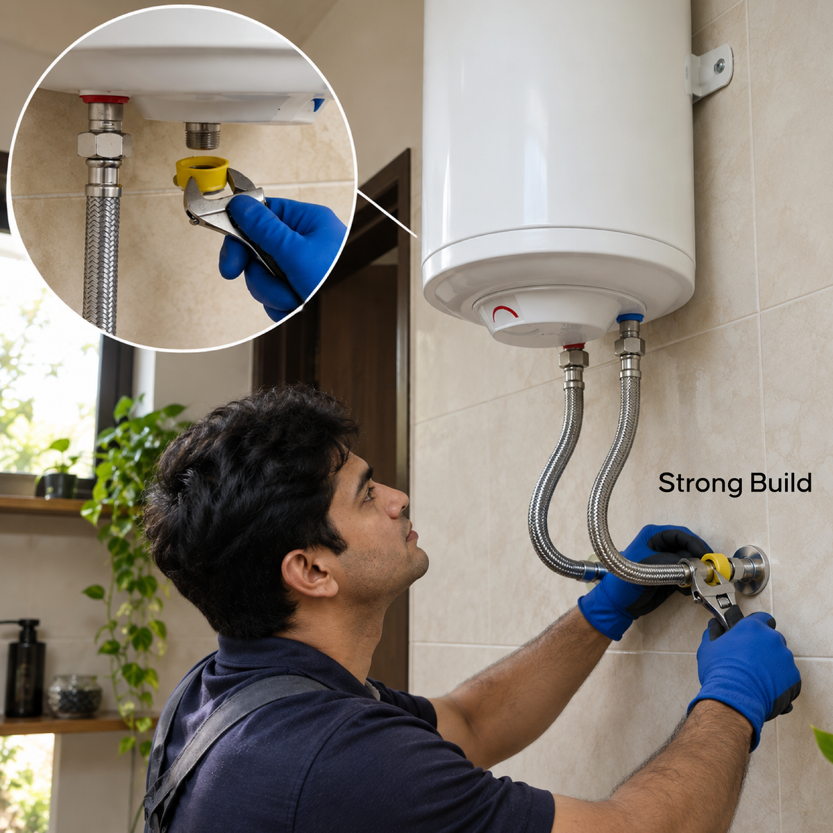 Geyser Connection Pipe - 24 Inch Flexible Hot Water Hose