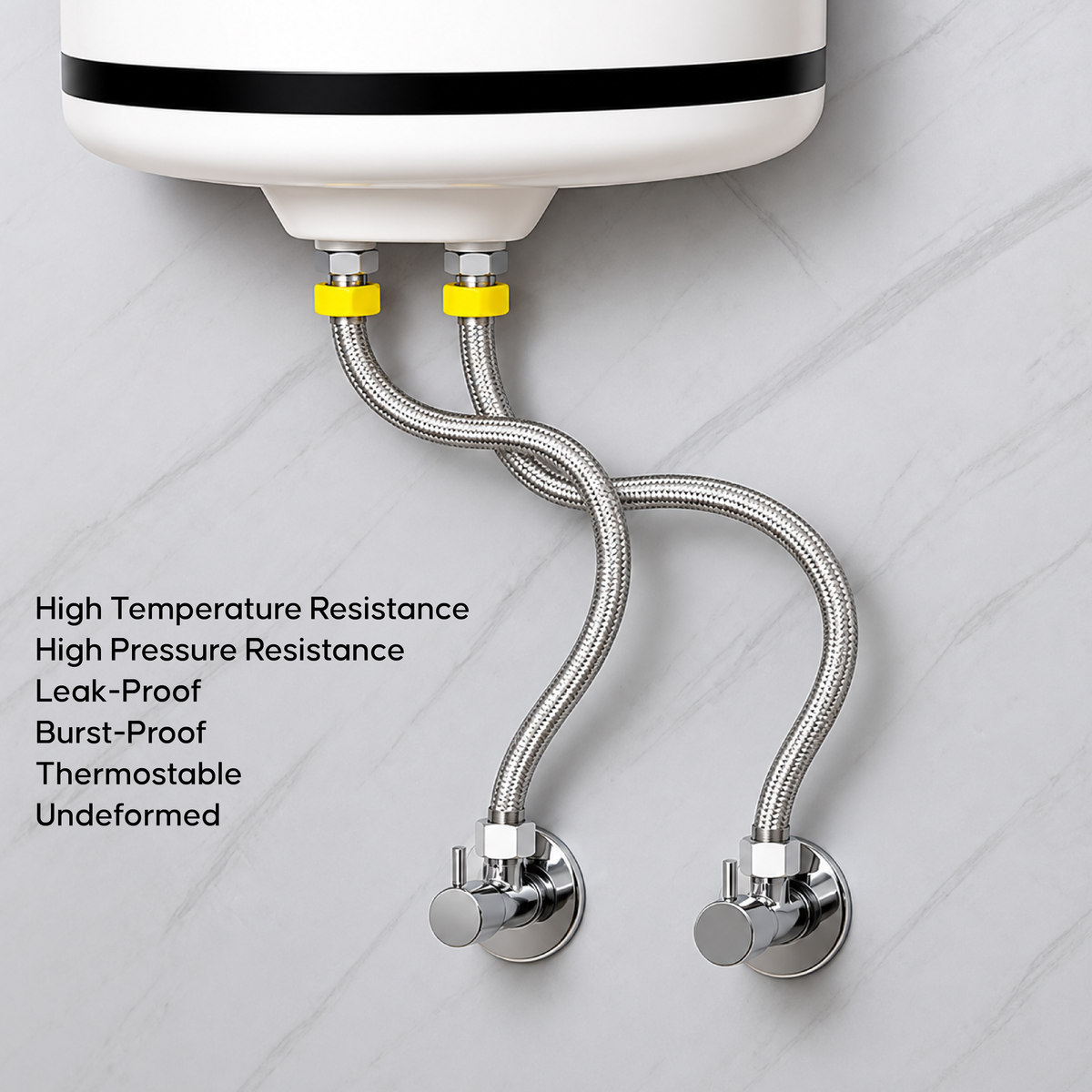 Geyser Connection Pipe - 24 Inch Flexible Hot Water Hose