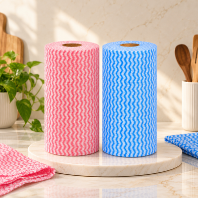 Kitchen Towel Roll - Reusable Absorbent Tear-Off Cleaning Cloths