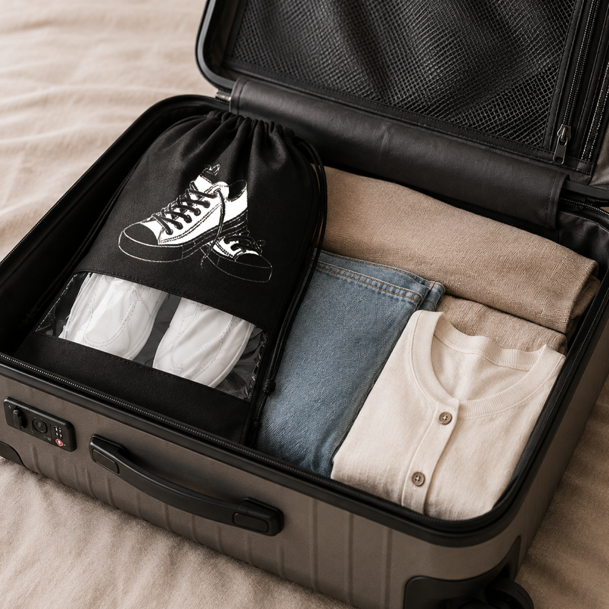 Non-Woven Shoe Storage Bags - Travel & Wardrobe Shoe Organizer