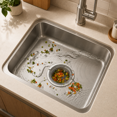 Kitchen Sink Strainer - Stainless Steel Drain Filter, Anti-Clog