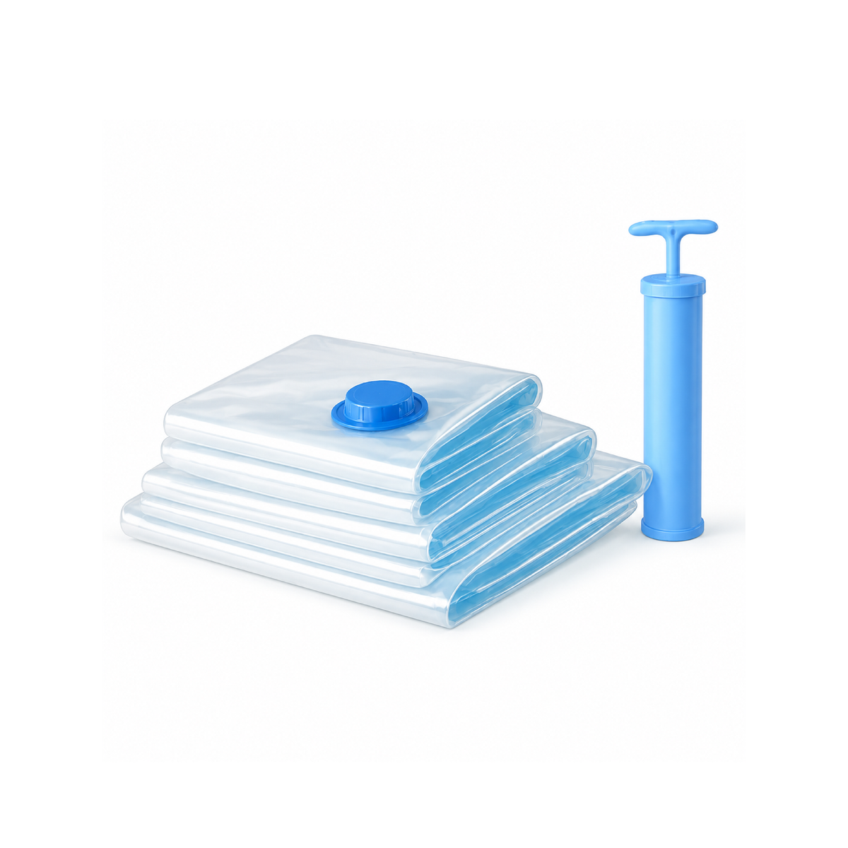 Vacuum Storage Bags with Pump - Space Saver Bags for Clothes & Blankets, Pack of 5 (2S+2M+1L)