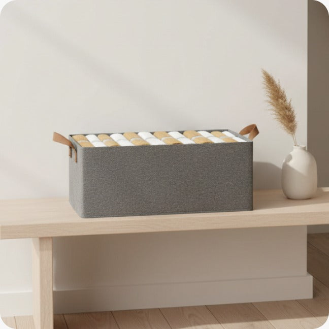 Rectangle Storage Baskets [Grey], Heavy Duty & Premium Quality