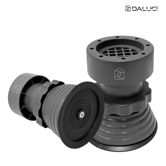 DALUCI Anti Vibration Pads for Washing Machine & Appliances – Heavy Duty Rubber Feet with Suction, Noise Reduction, Shock Absorber Base – Set of 4 Adjustable Pads for Washer, Dryer, Refrigerator | Anti Vibration Pads for Washing Machine