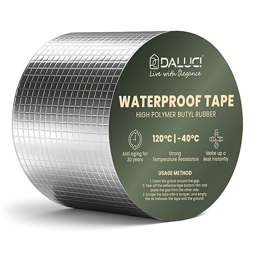 Super Strong Waterproof Butyl Tape for Leakage Repair – Self Adhesive Heavy Duty Aluminum Foil Tape for Roof Waterproofing